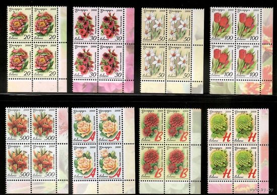Беларусь. 2008. Стандарт. Садовые цветы (офсет) полный комплект **