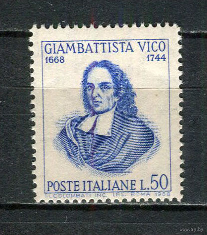 Италия - 1968 - Джамбаттиста Вико - философ - [Mi. 1277] - полная серия - 1 марка. MNH.  (Лот 54Gy)-T4P31