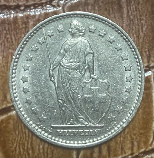 Монета 1 франк 1968 год. Швейцария.