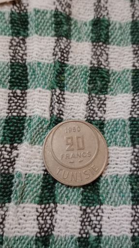 Тунис 20 франков 1950