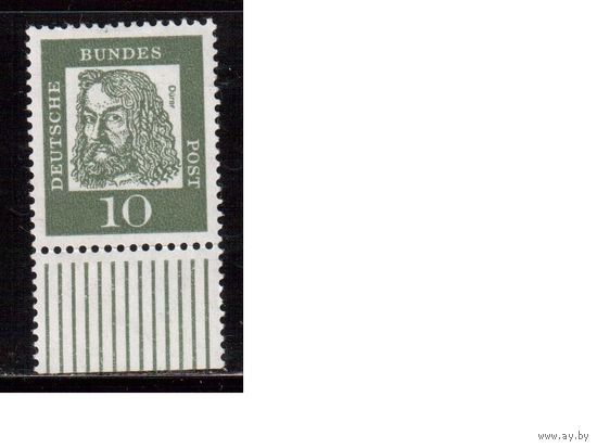 Германия(ФРГ)-1961,(Мих.350), ** , Стандарт, Искусство, Художник Дюрер