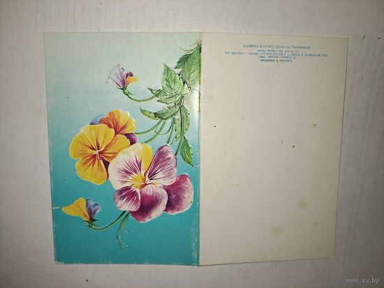 Открытка ссср,Коробова1988