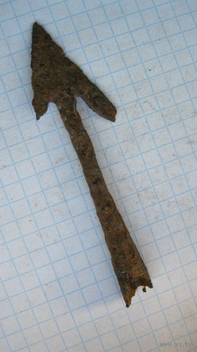 Древний наконечник стрелы (остроги, судлицы, дротика).Железо.