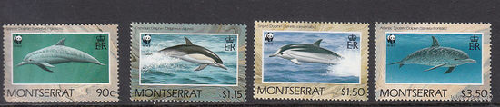 Фауна. Дельфины. Монтсеррат. 1990. 4 марки. Michel N 786-789 (16,0 е)