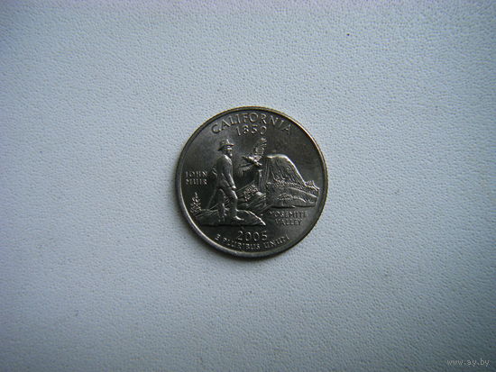 Квотер (25 центов) США 2005г. КАЛИФОРНИЯ. Р.