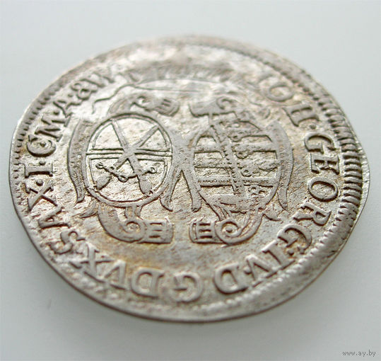 1/12 талера 1693, Германия, Саксония, Альбертинская линия, Иоганн Георг IV. Коллекционное состояние!
