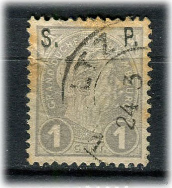 Люксембург - 1895 - Великий герцог Адольф 1С с надпечаткой S. P. - [Mi.57d] - 1 марка. Гашеная.  (Лот 66AH)