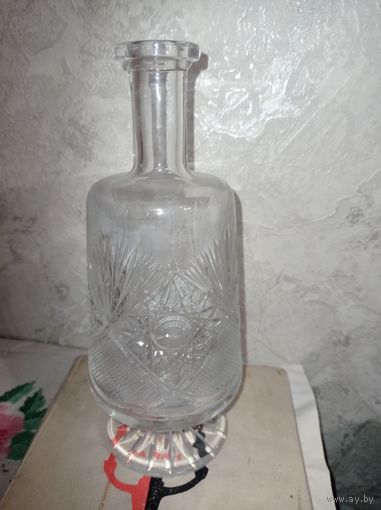 Графин хрустальный на ножке, графин ссср