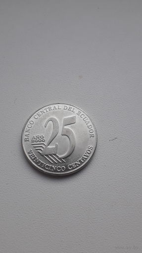 ЭКВАДОР 25 сентаво  2000 год