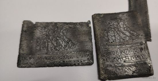 Две спичечницы,одна войсковой лагерь гросс борн