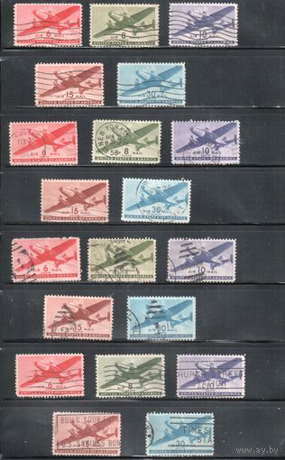 США-1941, (Мих.500-505 ), гаш.   , Авиация, Самолет, 5 марок, цена за 1 серию на выбор