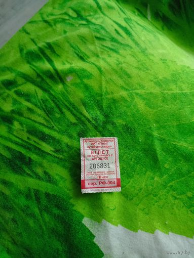 Талон на автобус ( Пинск,серияРФ-004) 2023 год