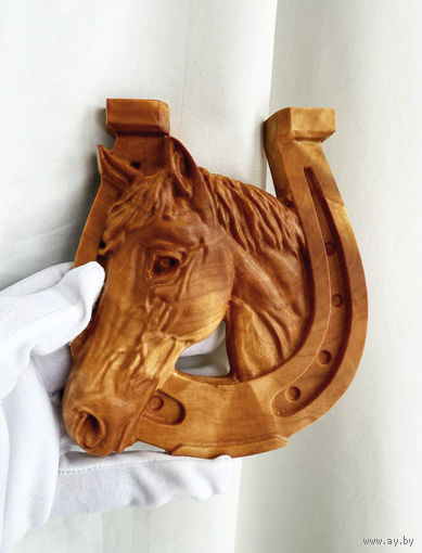 Ключница Лошадь, конь Подкова - символ удачи Сувель березы