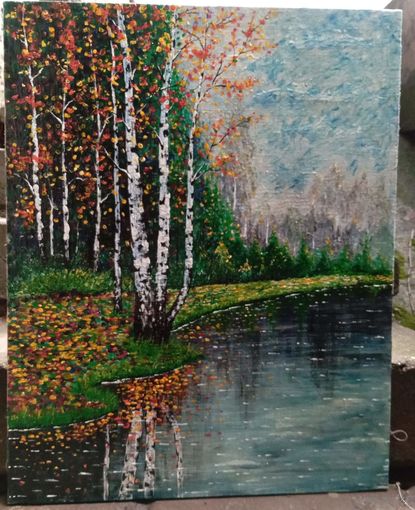 Картина пейзаж, холст, масло, 40см на 50см