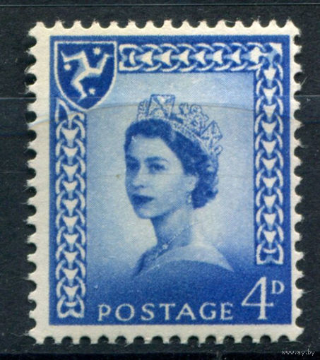 Великобритания, о-в Мэн - 1966г. - королева Елизавета II, стандартный выпуск - 1 марка - полная серия, MNH [Mi 3 х]. #3-GB-Z-1-17