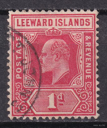 147.BrKCI. Великобритания. Колонии. Подветренные острова. Стандарт. Эдуард VII. 1907 г. 1P. Mi.#38a.