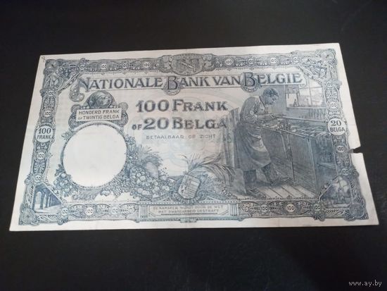 Бельгия 100 франков 1929