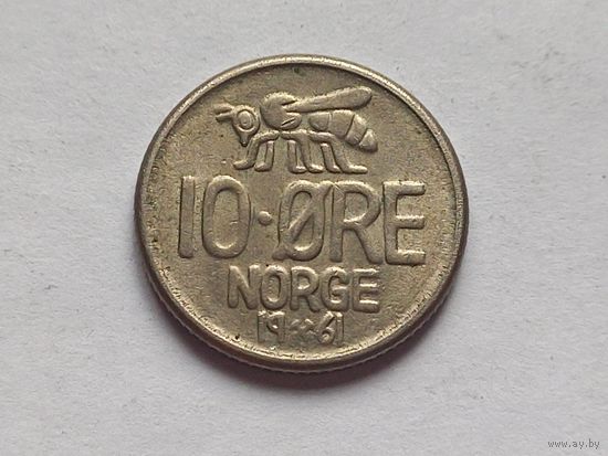 Норвегия 10 эре 1961 г.