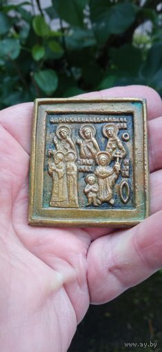 МЕДНОЛИТАЯ  ИКОНА   РЕДКИЙ СЮЖЕТ . Распродажа Коллекции !!! .Экспресс  Аукцион  с рубля без МПЦ и прочего  .Много лотов в продаже .