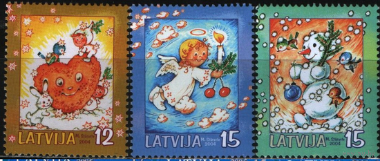 Новый год и Рождество. 2004. Латвия. **