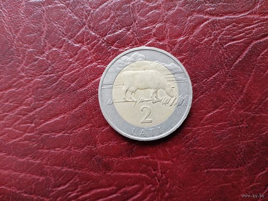 2 лата Латвия 1999 г.