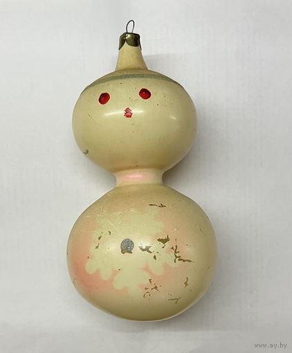 Елочная игрушка большой снеговик СССР
