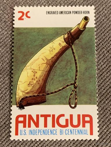 Антигуа. Engraved American Powder-Horn