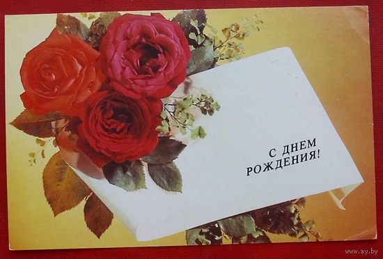С днём рождения! Подписанная. 1984 года. Дергилева. 199.