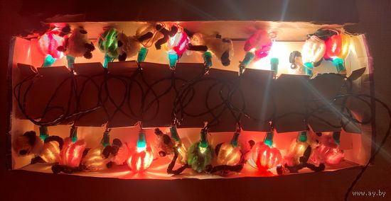 Винтажная коллекционная редкая елочная гирлянда