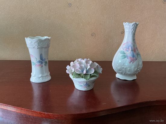 Ваза и цветы Набор в спальню Aynsley Англия 60-е