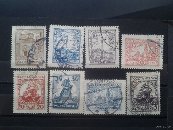 Польша, 1925. Стандарт. Памятники и галеоны