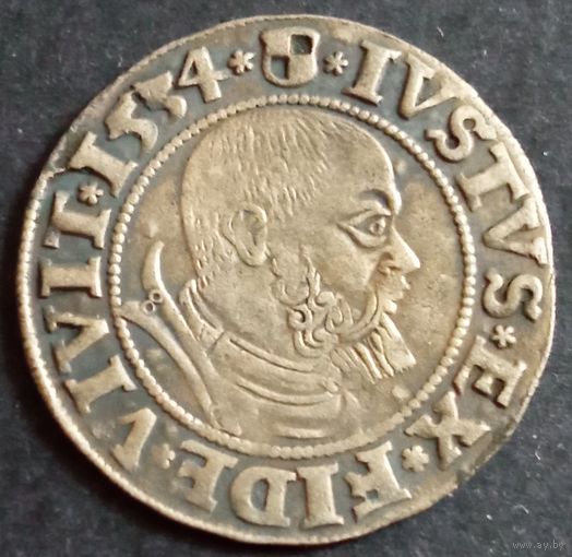 Пруссия. 1534г. Один грош. Герцог Альберт Гогенцоллерн. Кенигсберг. Аукцион с рубля без минимальный цены.