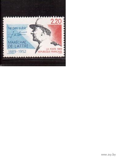Франция-1989 (Мих.2749) , * (без клея), Личности, Генерал