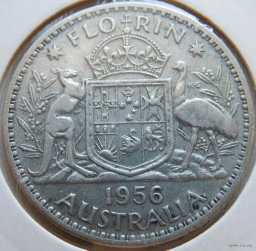 15. Австралия 1 флорин 1956 год, серебро