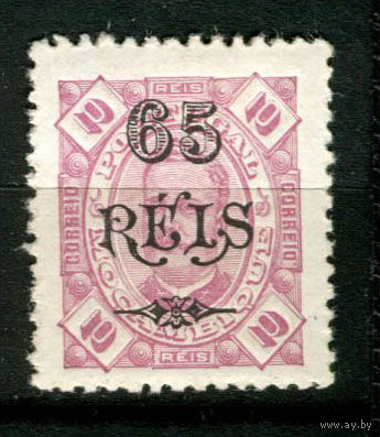 Португальские колонии - Мозамбик - 1902 - Надпечатка 65 REIS на 10R - [Mi.71] - 1 марка. MH.  (Лот 107BD)