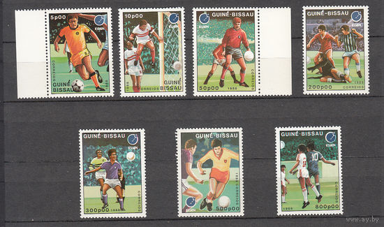 Спорт. Футбол. Гвинея-Бисау. 1988. 7 марок. Michel N 943-949 (13,0 е).