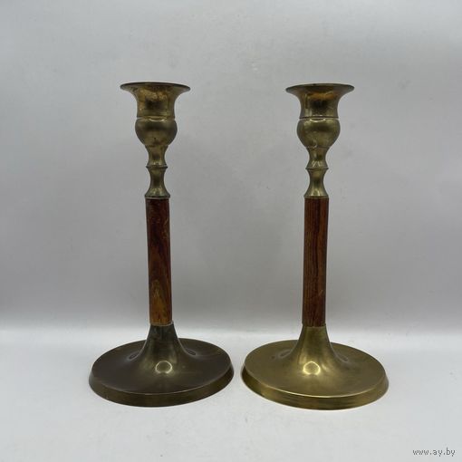 Подсвечники латунные, пара. Франция. 3727