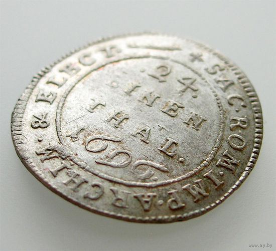 1/24 талера 1696 EPH, Германия, Саксония, Альбертинская линия, Фридрих-Август I. Коллекционное состояние