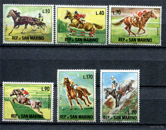 Сан Марино - 1966г. - Конный спорт - полная серия, MNH [Mi 850-855] - 6 марок