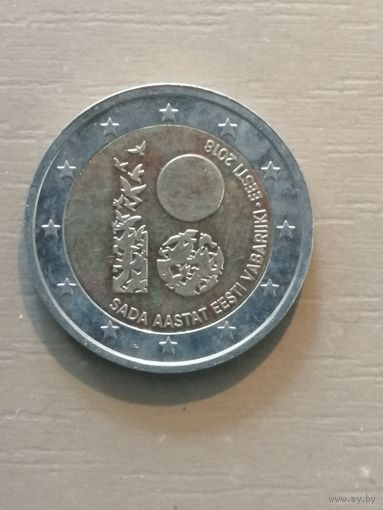 Эстония 2 евро, 2018 год, 100 лет Эстонии, UC# 104