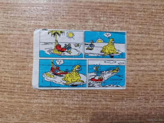 Вкладыш от жвачки "Donald". фантик