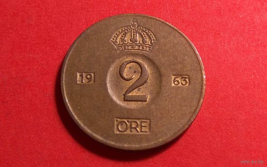 2 эре 1963. Швеция.