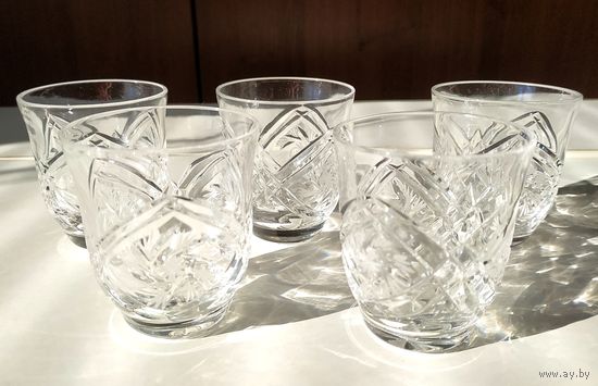 Рюмки, хрусталь, 5 шт.