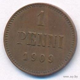 1 пенни 1909 год _состояние XF