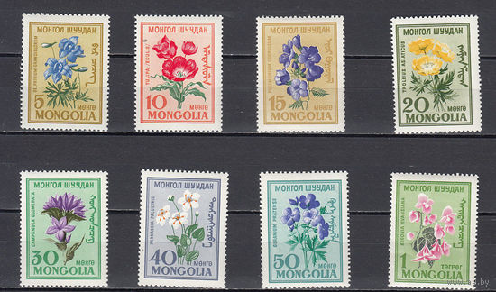 Флора. Цветы. Монголия. 1960. 8 марок. Michel N 184-191 (4,8 е)