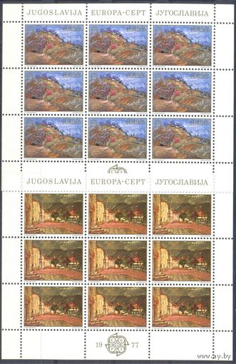 Югославия 1977 Европа. Живопись, 2 МЛ