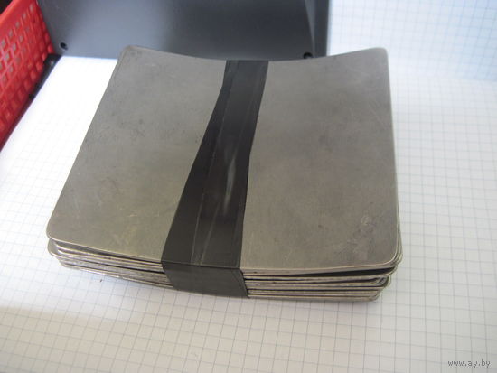 12 титановых пластин(120х105х1,5 мм) для бронежилета.