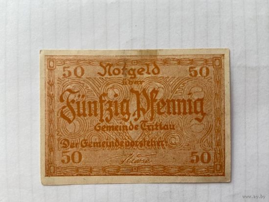 Нотгельд 50 пфеннигов. Тритлау. Веймарская республика - 04