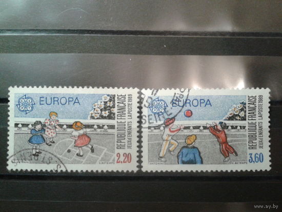 Франция 1989 Европа, игры детей Михель-2,2 евро гаш. полная серия