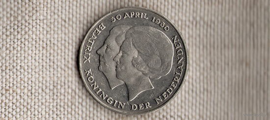 Нидерланды 2,5 гульдена 1980/Юбилей 30 апреля(Li)